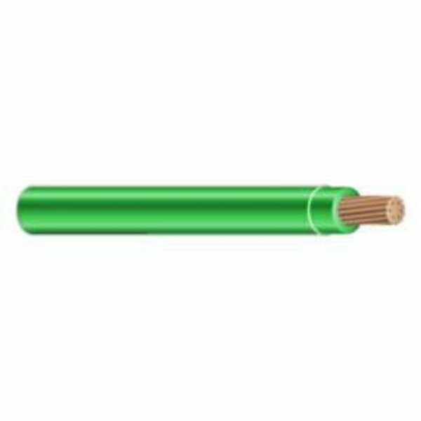 Southwire 6 AWG UL THHN Building Wire, Bare copper, 19 Strand, PVC, 600V, Green/Yellow, Sold by the FT 000000000059272501